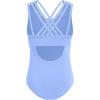 Arshiner Girls Ballet Leotards Dance Gymnastic Outfits Crisscross Straps Sleeveless Tank Dancewear(Blue)