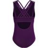 Arshiner Girls Ballet Leotards Dance Gymnastic Outfits Crisscross Straps Sleeveless Tank Dancewear(Dark Purple)