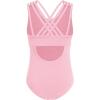 Arshiner Girls Ballet Leotards Dance Gymnastic Outfits Crisscross Straps Sleeveless Tank Dancewear(Pastel Pink)