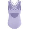 Arshiner Girls Ballet Leotards Dance Gymnastic Outfits Crisscross Straps Sleeveless Tank Dancewear(Purple)