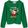 Arshiner Girls Casual Twist Front Lightweight Sweatshirt Tie Dye Printed Long Sleeve Crop Tops Pullover(Green-teddy)