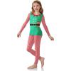 Arshiner Girls Clothes 2 Piece Fall Outfits Slim Long Sleeve Shirt and Leggings Set Kids Thermal Underwear sets(Christmas Stripes)