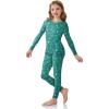 Arshiner Girls Clothes 2 Piece Fall Outfits Slim Long Sleeve Shirt and Leggings Set Kids Thermal Underwear sets(Teddy Green)