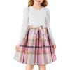 White / Pink Plaid