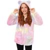 Arshiner Girls Fleece Jacket Kids Zip Up Fall Winter Fuzzy Sherpa Outwear Coat with Pockets(Tie Dye)