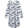 Arshiner Girls Nightgowns Long Sleeve Print Pajamas Nightdress for Kids Soft Sleep Wear Nighties(Black & White Cat)