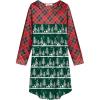 Arshiner Girls Nightgowns Long Sleeve Print Pajamas Nightdress for Kids Soft Sleep Wear Nighties(Christmas)