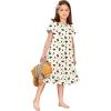 Arshiner Girls Nightgowns Sleepwear Short Sleeve Victorian Pajama Dress Soft Princess Sleepshirt for 3-12 Years Kids(Christmas Tree)