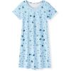 Arshiner Girls Nightgowns Summer Soft Cute Cartoon Print Pajama Sleep Dress for Kids 4-12 Years(Blue Star)