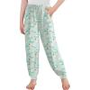 Arshiner Girls Pajama Pants Kids Plaid Pj Pants Comfy Lounge Sleepwear Bottoms with Pockets(Light Green Cat)