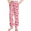 Arshiner Girls Pajama Pants Kids Plaid Pj Pants Comfy Lounge Sleepwear Bottoms with Pockets(Pink Christmas)