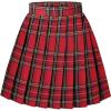 Arshiner Girls Pleated Skirt High Waisted Plaid A-line Skirts with Lining Shorts School Uniform