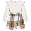 White Brown Plaid