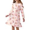 Arshiner Girls’ Sleepwear Long Sleeve Cute Nightgown Nightie Pajama Dress(Apricot Teddy)