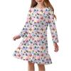 Arshiner Girls’ Sleepwear Long Sleeve Cute Nightgown Nightie Pajama Dress(Tie-dye Butterfly)