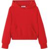 Arshiner Girls Sweatshirt Teen Waffle Cropped Hoodies Casual Long Sleeve Cute Pullover Tops(Red)