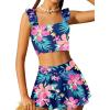 Pink Floral-navy