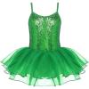Arshiner Kid Girls Sparkly Sequin Ballet Leotards with Tutu Skirt Dance Dress Sleeveless Ballerina Outfits