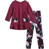 Wine Red/Black Floral