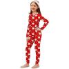 Arshiner Thermal Underwear for Kids Long Johns Girls Base Layer Top and Bottom Set(Christmas Red)