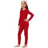 Arshiner Thermal Underwear for Kids Long Johns Girls Base Layer Top and Bottom Set(Red)