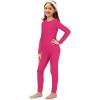 Arshiner Thermal Underwear for Kids Long Johns Girls Base Layer Top and Bottom Set(Rose Red)