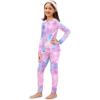 Arshiner Thermal Underwear for Kids Long Johns Girls Base Layer Top and Bottom Set(Tie Dye Star)