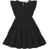 Arshiner Toddler Girls Dress Ruffle Sleeveless Tiered Swing Twirly Dresses Cute Summer Beach Sundress with Pocket for 1-6T(Black)