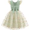Arshiner Toddler Tutu Dress Little Girls Summer Tulle Backless Party Birthday Cotton Dresses 2-6Y(Green Floral)