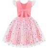 Arshiner Toddler Tutu Dress Little Girls Summer Tulle Backless Party Birthday Cotton Dresses 2-6Y(Orange Pink)