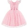 Arshiner Toddler Tutu Dress Little Girls Summer Tulle Backless Party Birthday Cotton Dresses 2-6Y(Pink Flower)