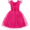 Arshiner Toddler Tutu Dress Little Girls Summer Tulle Backless Party Birthday Cotton Dresses 2-6Y(Rose Red)