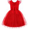 Arshiner Toddler Tutu Dress Little Girls Summer Tulle Backless Party Birthday Cotton Dresses 2-6Y(True Red)