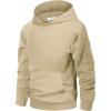 Arshiner Unisex Kids Soft Pullover Hooded Sweatshirt with Pocket Basic Hoodies Sportswear Age 4-13 Years(Beige)