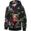 Arshiner Unisex Kids Soft Pullover Hooded Sweatshirt with Pocket Basic Hoodies Sportswear Age 4-13 Years(Black Print)