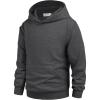 Arshiner Unisex Kids Soft Pullover Hooded Sweatshirt with Pocket Basic Hoodies Sportswear Age 4-13 Years(Dark Gray)