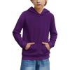 Arshiner Unisex Kids Soft Pullover Hooded Sweatshirt with Pocket Basic Hoodies Sportswear Age 4-13 Years(Purple)