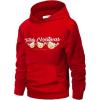 Arshiner Unisex Kids Soft Pullover Hooded Sweatshirt with Pocket Basic Hoodies Sportswear Age 4-13 Years(Red-teddy Christmas)