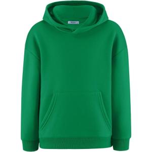 Arshiner Boys Hooded Sweatshirt Fleece Pullover Long Sleeve Warm Hoodies with Pocket for Kids 5-14 Years(Green)