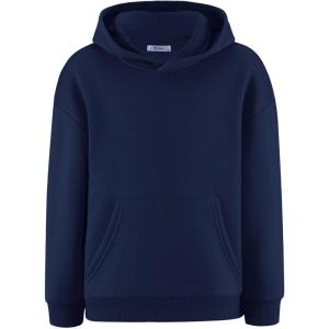 Arshiner Boys Hooded Sweatshirt Fleece Pullover Long Sleeve Warm Hoodies with Pocket for Kids 5-14 Years(Navy)