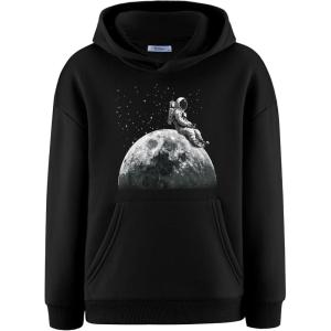 Arshiner Boys Hooded Sweatshirt Fleece Pullover Long Sleeve Warm Hoodies with Pocket for Kids 5-14 Years(Pat1)