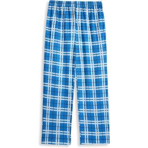 Arshiner Boys Pajama Pants Long Plaid PJ Bottoms Boys Sleepwear Lounge Pants with Pockets 6-14 Years(Cyan Blue Plaid)
