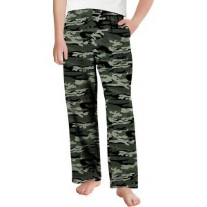 Arshiner Boys Pajama Pants Long Sleep Plaid Pants Soft Lounge Pj Bottoms with Pockets(Black Camouflage)