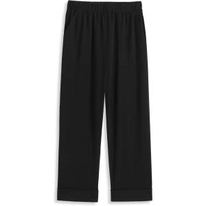 Arshiner Boys Pajama Pants Soft Long PJ Bottoms Plaid Lounge Pants for Boys 6-14 Years(Black)