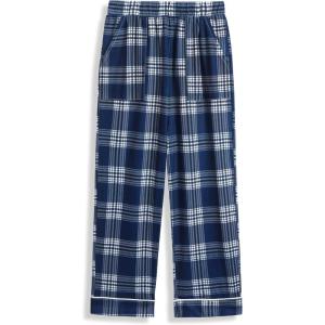 Arshiner Boys Pajama Pants Soft Long PJ Bottoms Plaid Lounge Pants for Boys 6-14 Years(Blue Green Plaid)