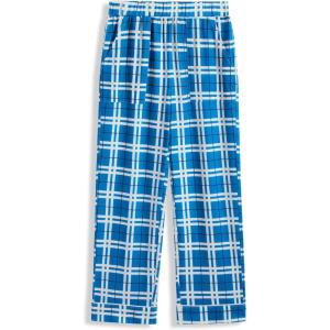 Arshiner Boys Pajama Pants Soft Long PJ Bottoms Plaid Lounge Pants for Boys 6-14 Years(Light Blue Plaid)