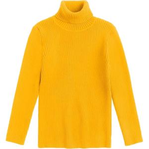 Arshiner Boy’s Ribbed Turtleneck Cable Knitted Sweater Slim Fit Pullover Sweater for Kids 4-13 Years(Rib Knit-yellow)