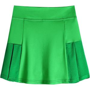 Arshiner Girl’s Sport Skirts with Shorts Athletic Pleated Skort Colorful Performance Skorts(Green)