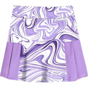 Arshiner Girl’s Sport Skirts with Shorts Athletic Pleated Skort Colorful Performance Skorts(Purple Marble)
