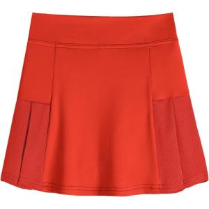 Arshiner Girl’s Sport Skirts with Shorts Athletic Pleated Skort Colorful Performance Skorts(Red)